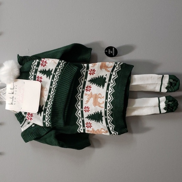 Nicole Miller NWT 3-piece Set, Sweater Dress, Tights and Hat, 0-3 months - Picture 1 of 8
